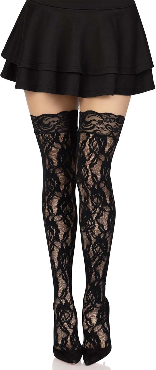 Lace Top Thigh-High Stockings
