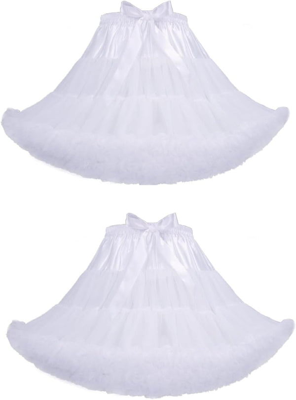 Women's High-Waist Mesh Tulle Petticoat Underskirt — Fluffy Ballet Tutu