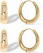 PAVOI Gold Hoop Earrings for Women, 14K Gold Plated Small Chunky Hoops