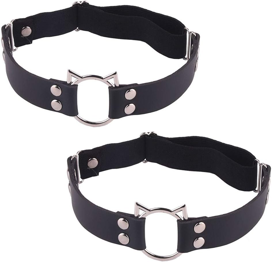 Outman Adjustable 2 Rows Leg Harness Garter Belt Punk Thigh Ring Garter Main image