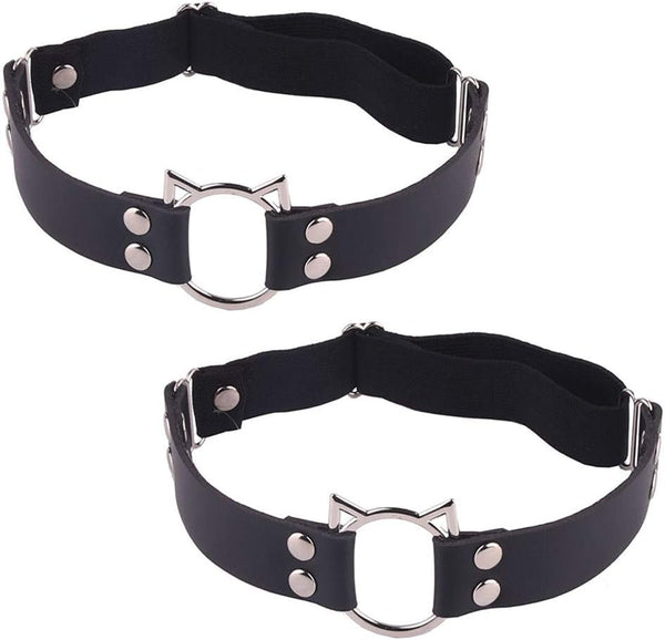Outman Adjustable 2 Rows Leg Harness Garter Belt Punk Thigh Ring Garter