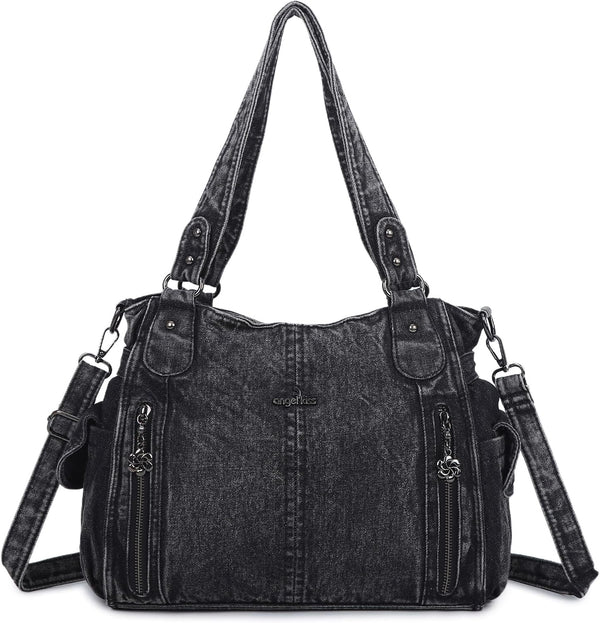 Top-Handle PU Hobo Tote — Roomy Casual Shoulder Satchel