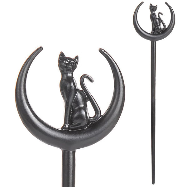 Twist Hand Forged Styling Pins Black Wicca Witch Hair Slide Renaissance Festival Hair Acceossories for Women Hair Stick