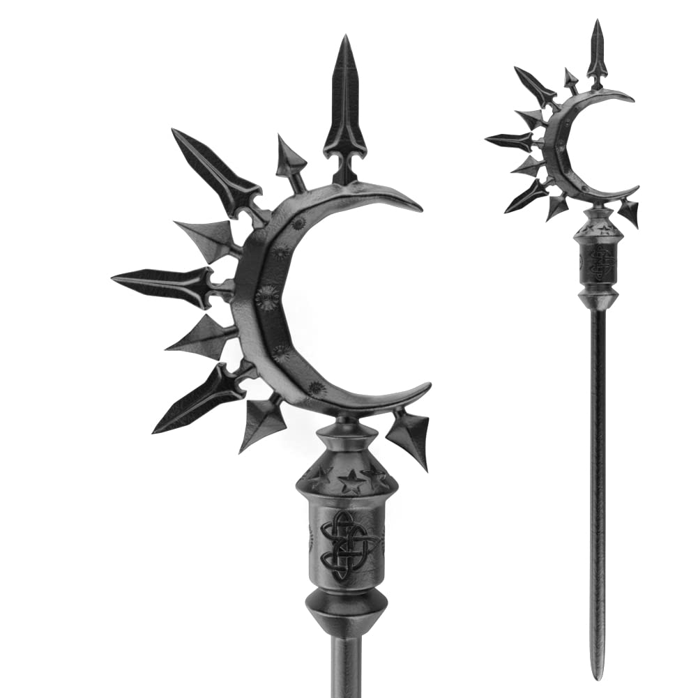 Twist Hand Forged Styling Pins Black Wicca Witch Hair Slide Renaissance Festival Hair Acceossories for Women Hair Stick