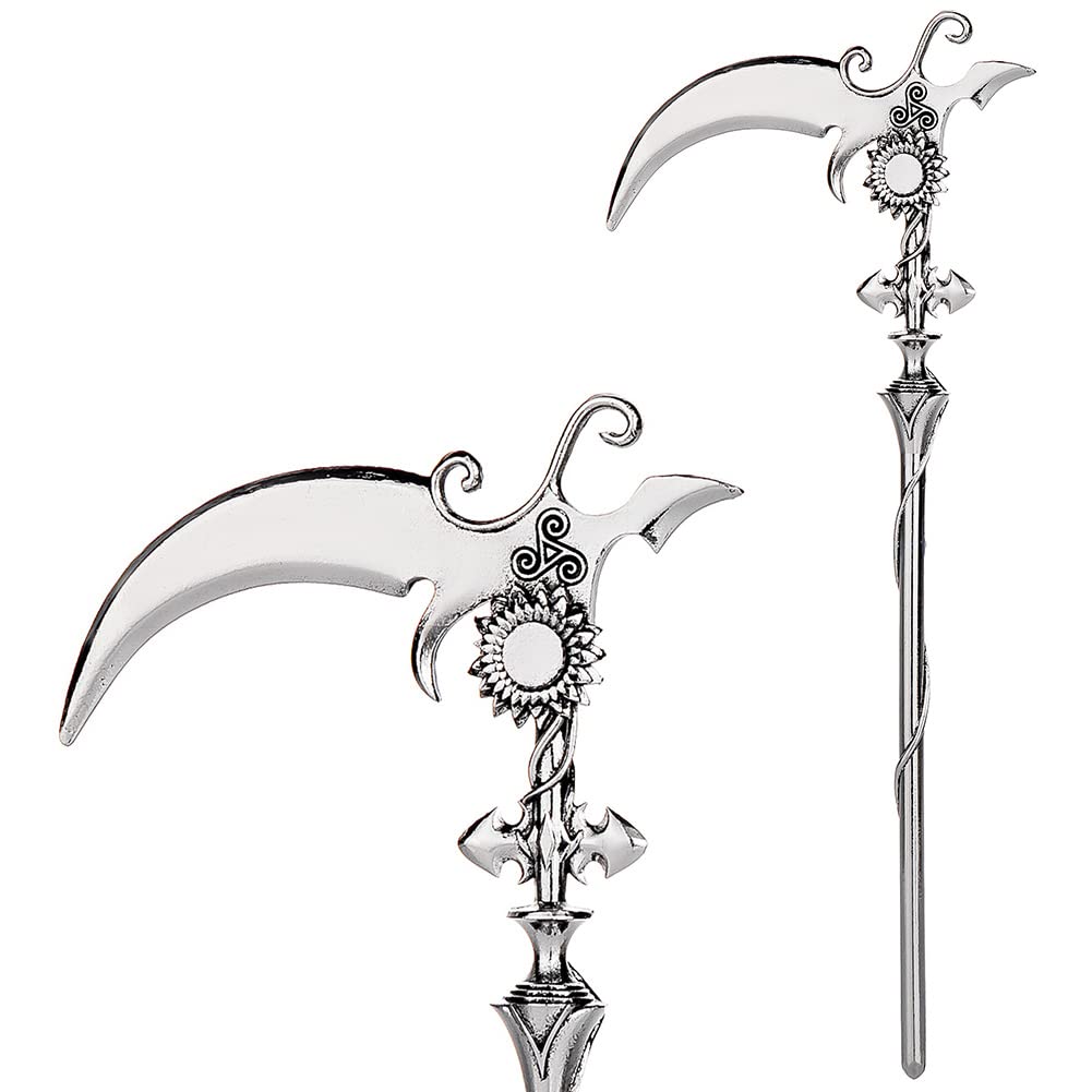 Twist Hand Forged Styling Pins Black Wicca Witch Hair Slide Renaissance Festival Hair Acceossories for Women Hair Stick