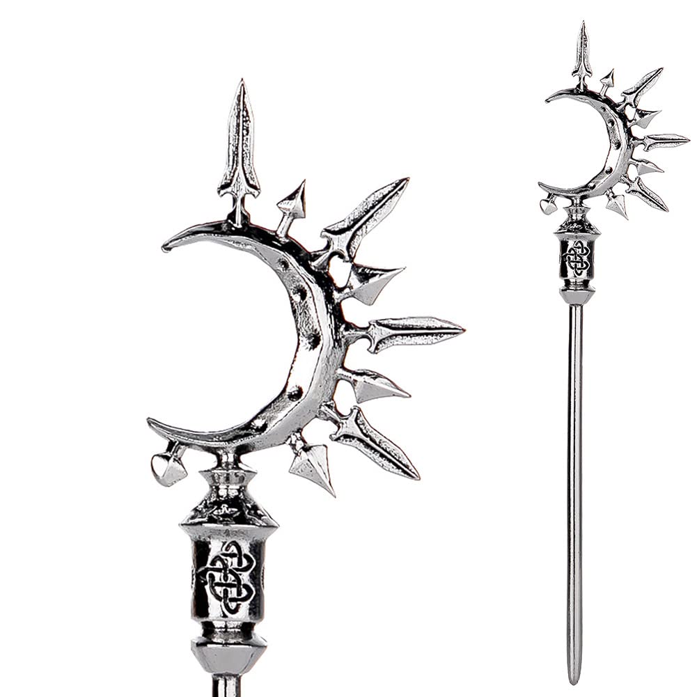 Twist Hand Forged Styling Pins Black Wicca Witch Hair Slide Renaissance Festival Hair Acceossories for Women Hair Stick