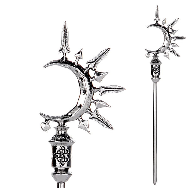 Twist Hand Forged Styling Pins Black Wicca Witch Hair Slide Renaissance Festival Hair Acceossories for Women Hair Stick