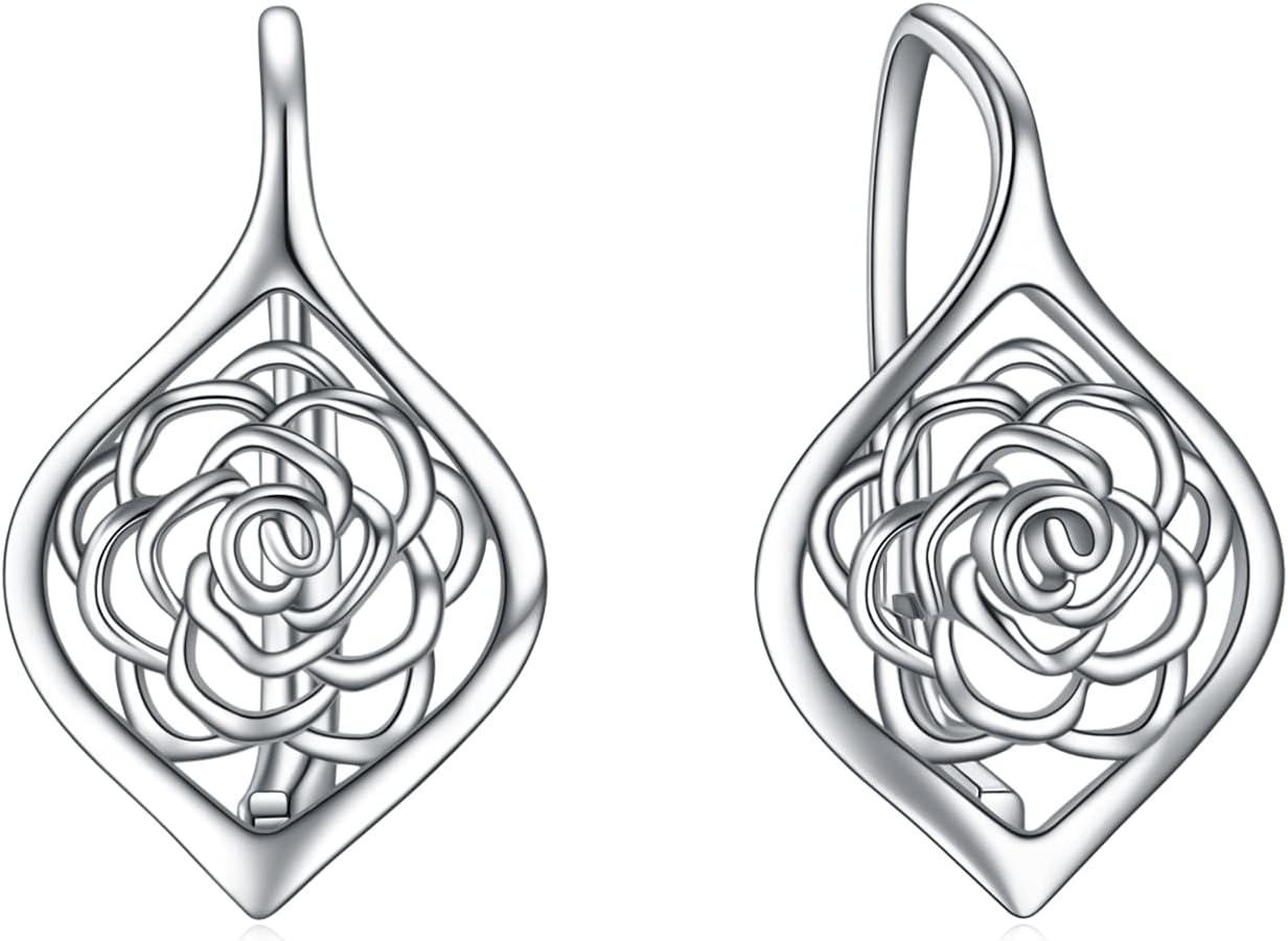 925 Sterling Silver Tree of Life Hoop Earrings