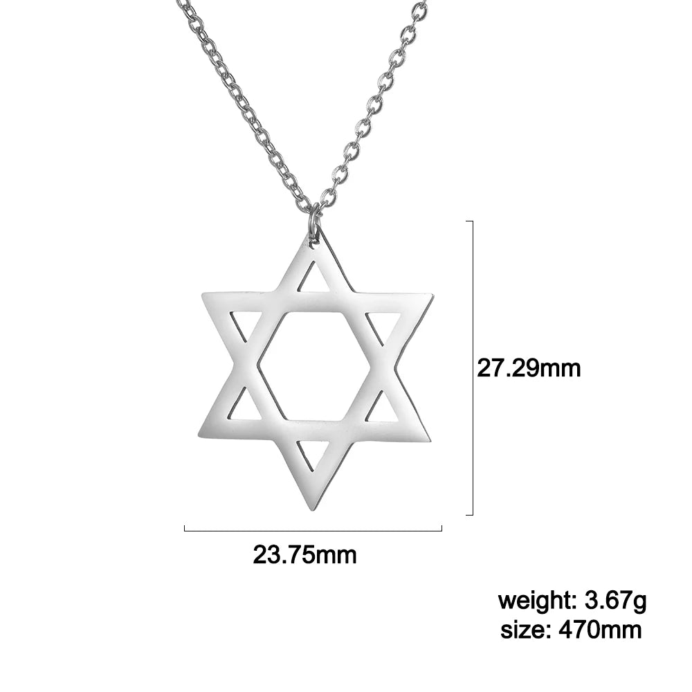 Star of David Necklace Pentagon Vintage