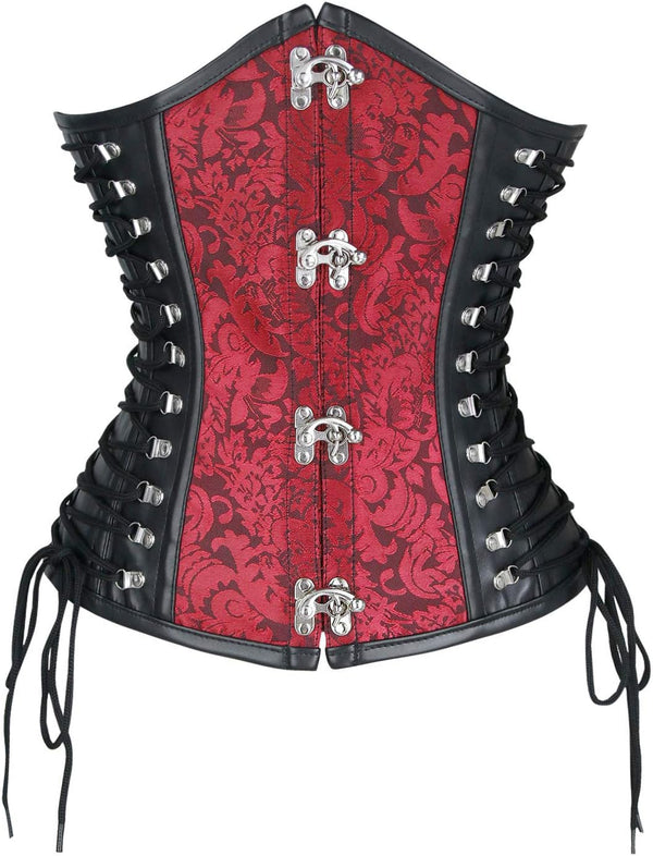Spiral Steel Boned Steampunk Underbust Corset