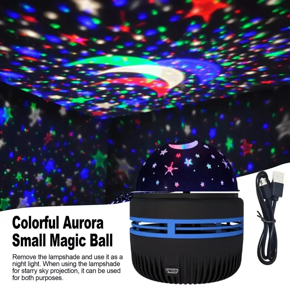 USB Galaxy Projector Aurora RGB 5v Night Lights Auto Rotating Sound Activated dmx Remote Control ...