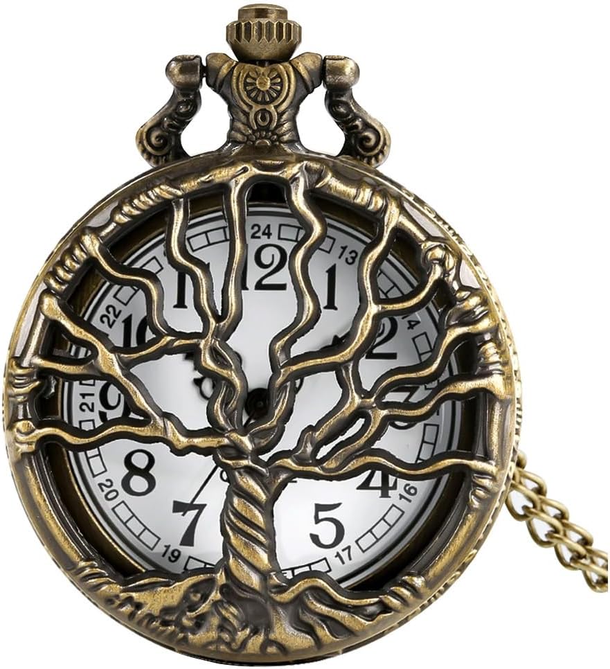 Vintage Quartz Pocket Watches for Men with Chains Pendant Pocket Watch