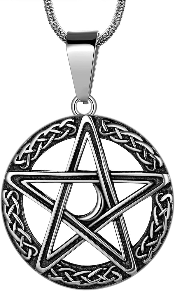 Stainless Steel Pentagram Necklace Tetragrammaton