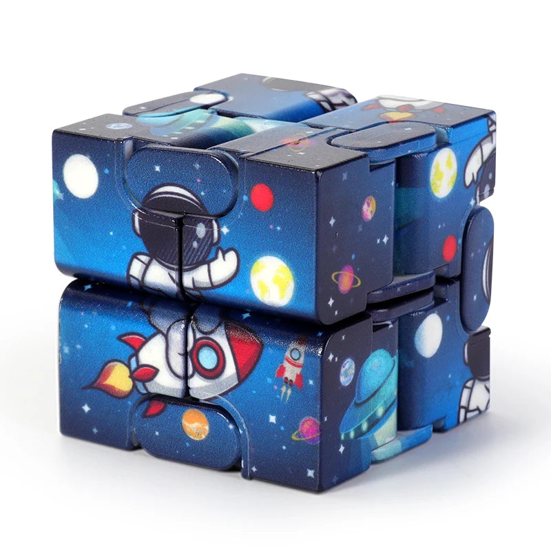 Colorful Starry Sky Fidget Cube & Handle Set