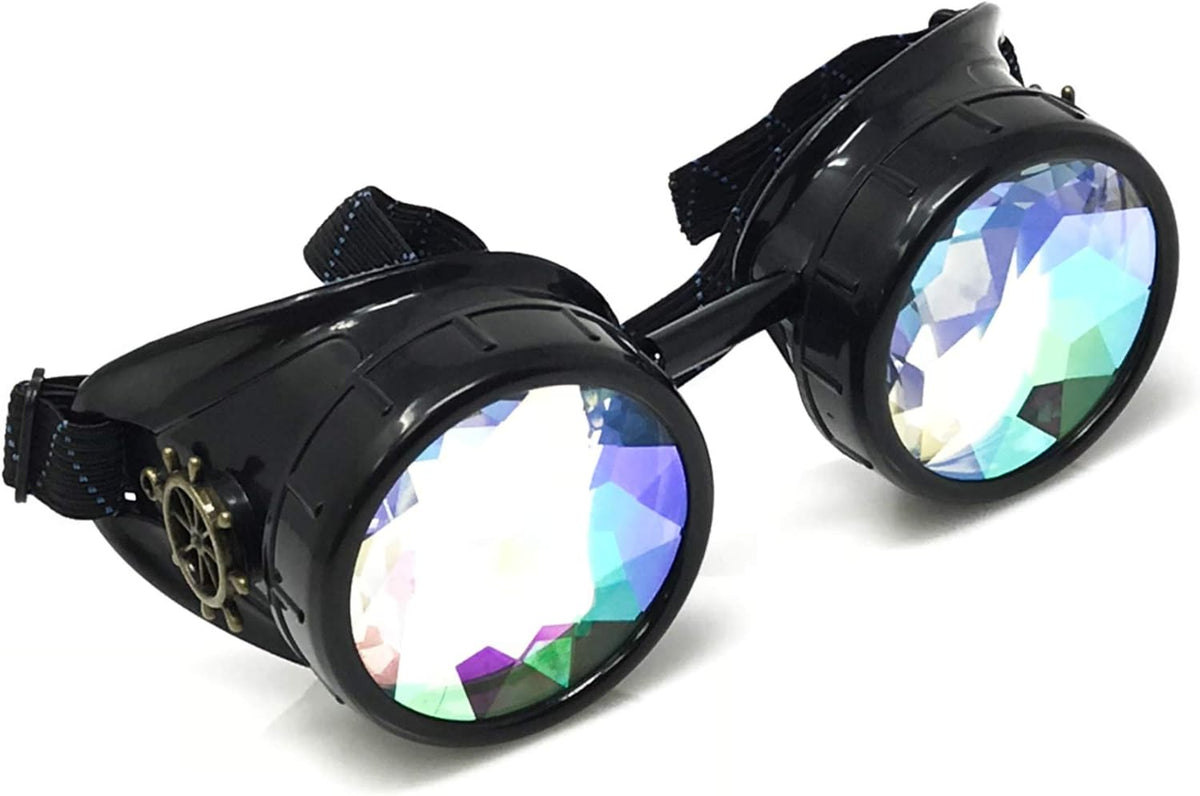 Sleek Industrial Victorian Steampunk Rave Goggles