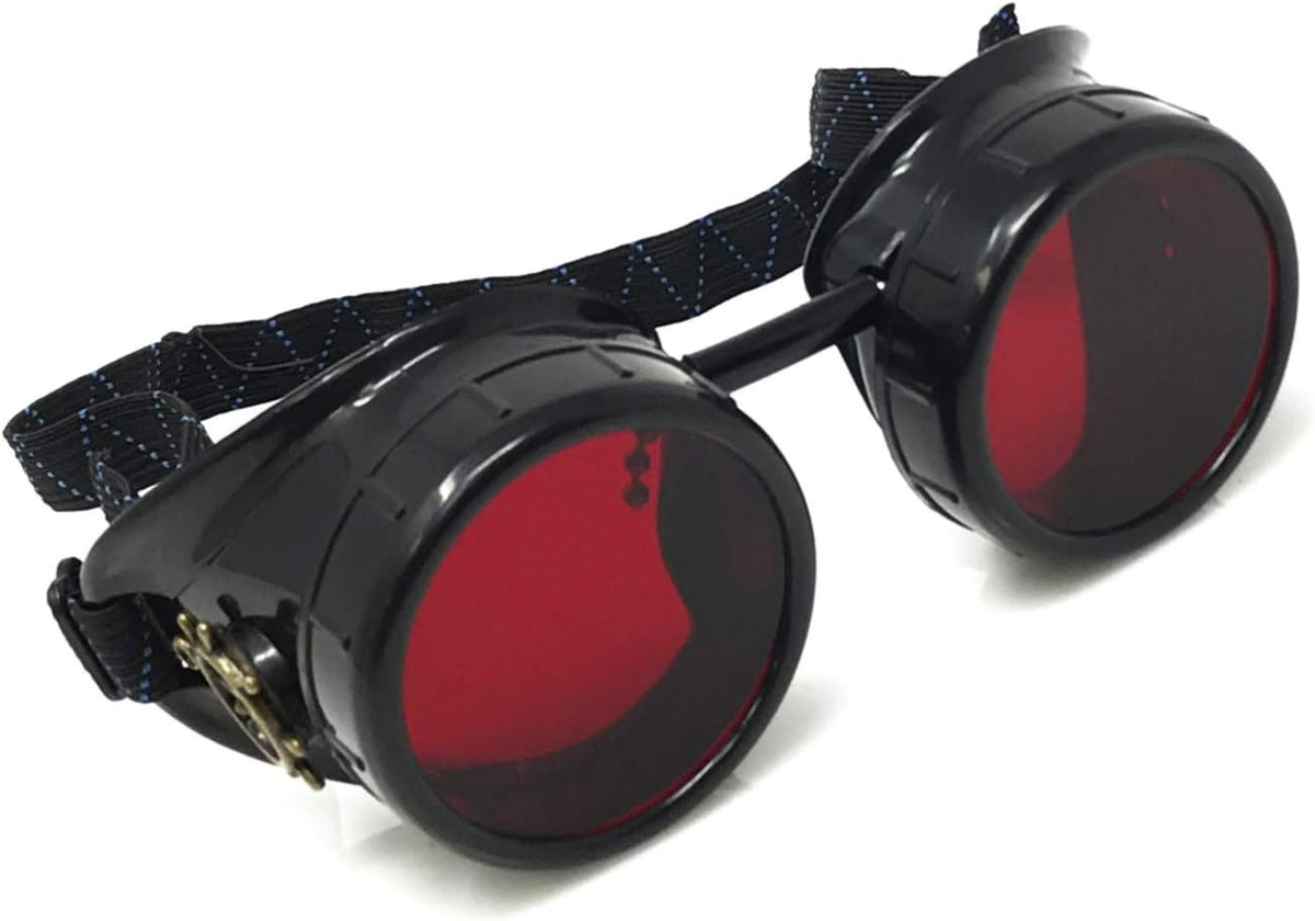 Sleek Industrial Victorian Steampunk Rave Goggles