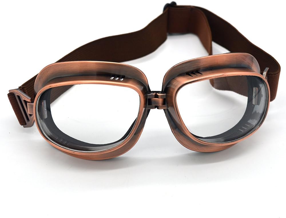 Vintage Pilot Aviator Steampunk Motorcycle Goggles
