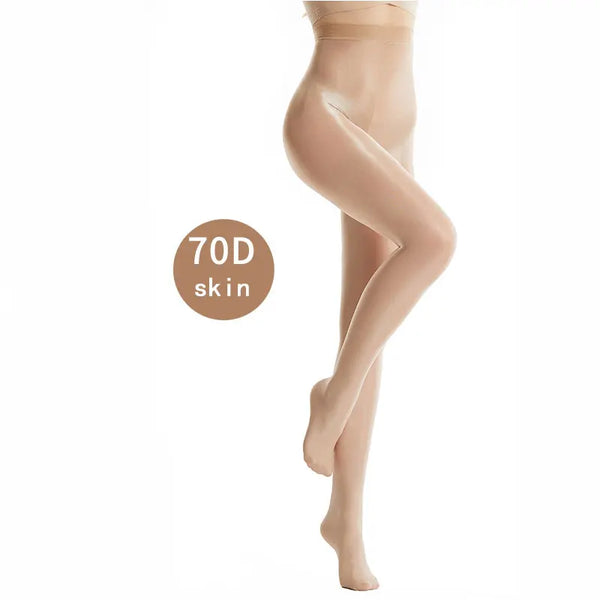 70D Oil Gloss Shaping Pantyhose – Plus Size