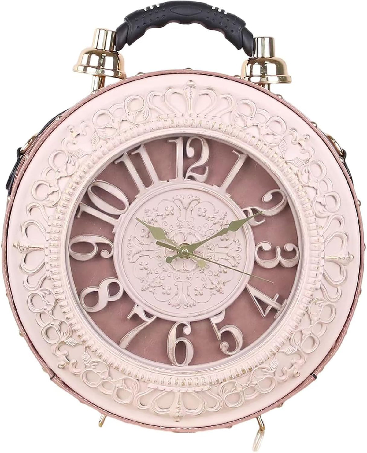 PVC Clock-Shaped Crossbody Handbag