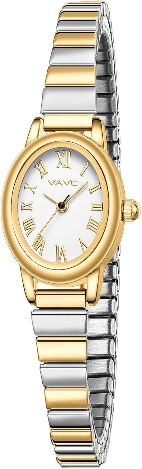 Small Gold Watches for Women,Analog Womens Watch with Stainless Steel
