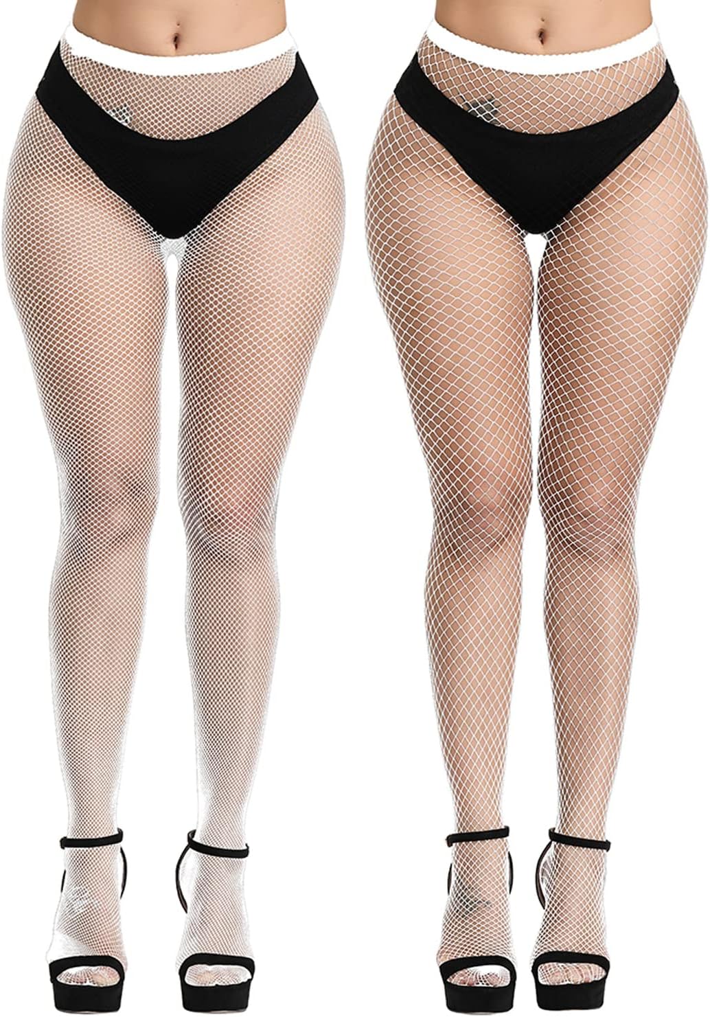 High Waist Fishnet Suspender Stockings