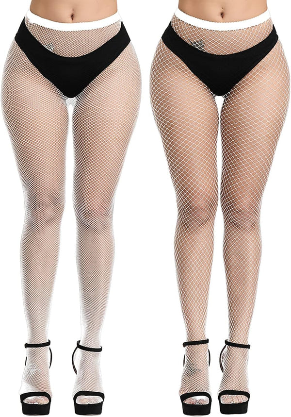 High Waist Fishnet Suspender Stockings