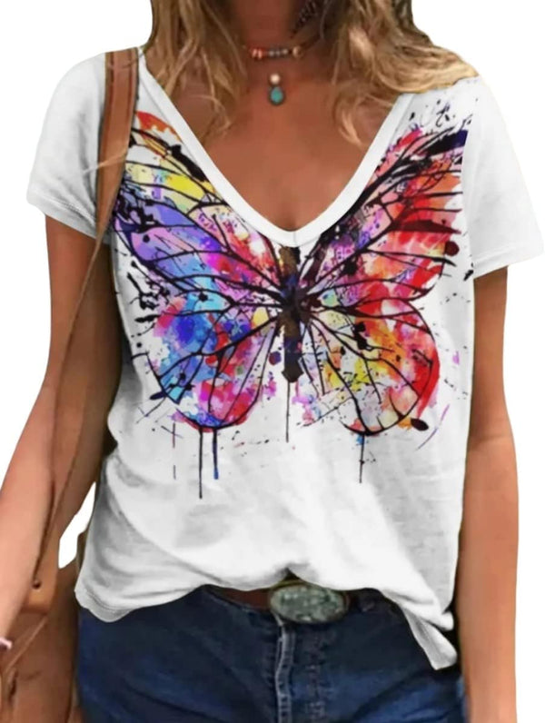 Beopjesk Womens Summer Giraffe Printed T-Shirt Funny Cute Animal Graphic Tees Tops