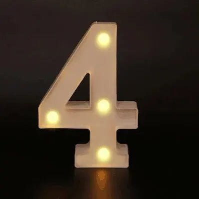 Number Letter Lamp Luminous Alphabet LED Light for Home Wedding Birthday Christmas Party Decoration