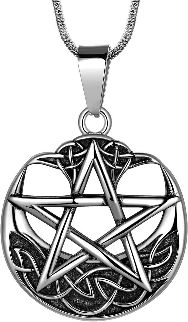 Stainless Steel Pentagram Necklace Tetragrammaton