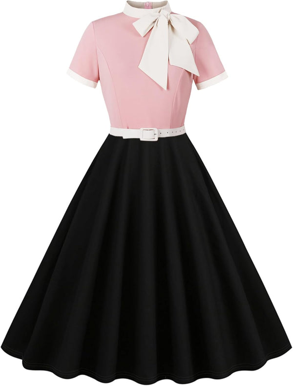 Vintage Swing Dress - 1950s Rockabilly Pin-Up Style