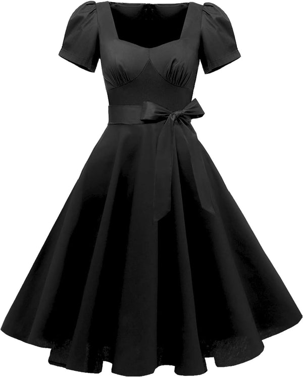 Vintage Swing Dress - 1950s Rockabilly Pin-Up Style