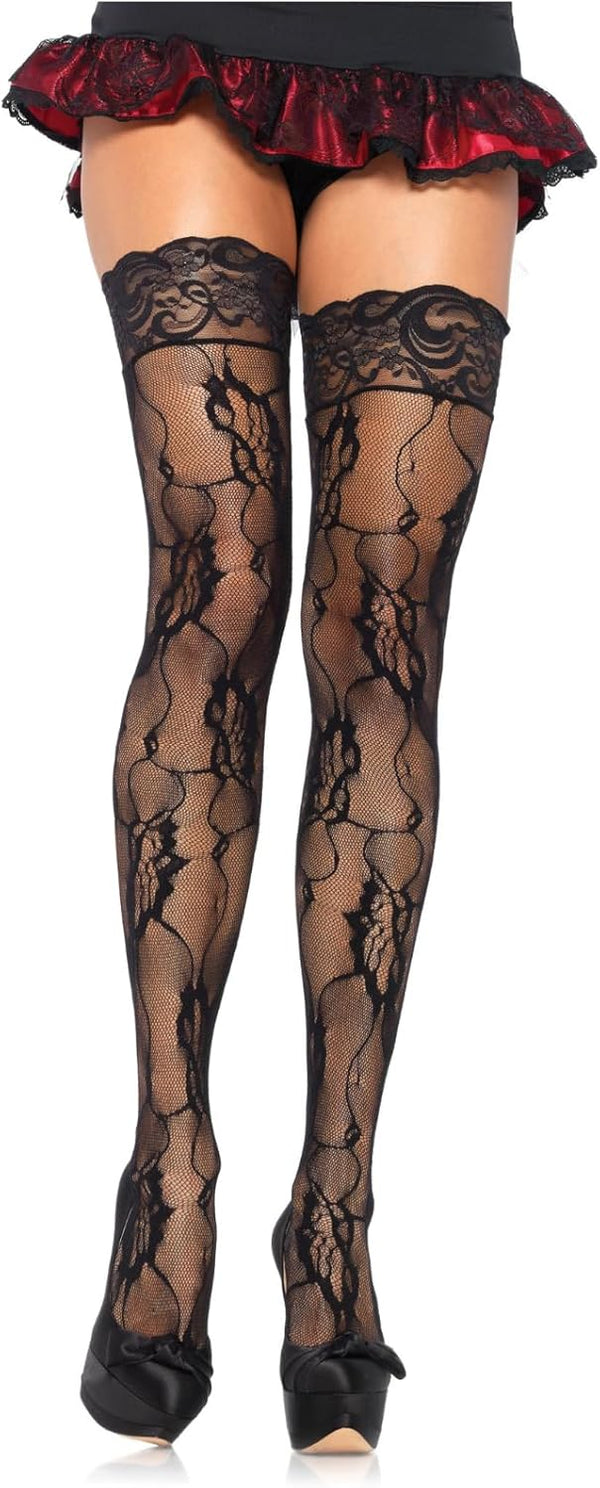 Lace Top Thigh-High Stockings