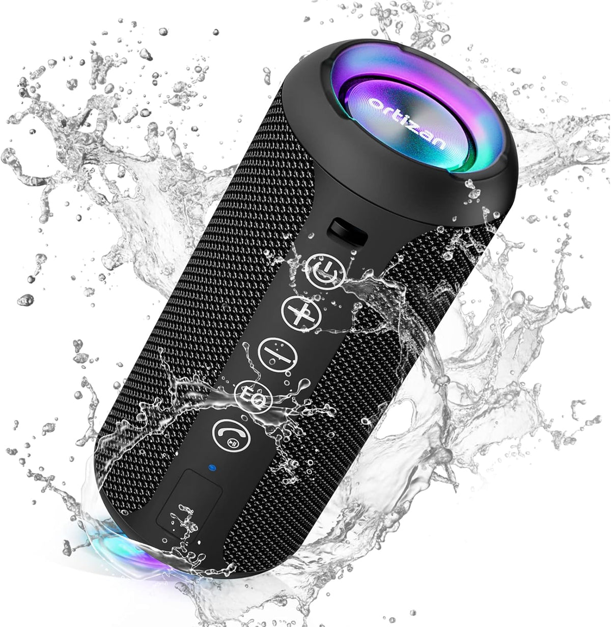 Ortizan 24W Bluetooth Speaker with LED Lights – 30H Battery