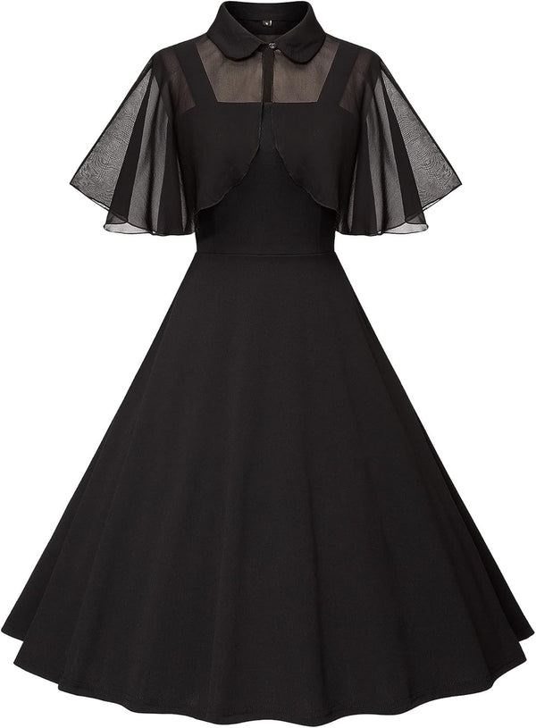 Vintage Swing Dress - 1950s Rockabilly Pin-Up Style