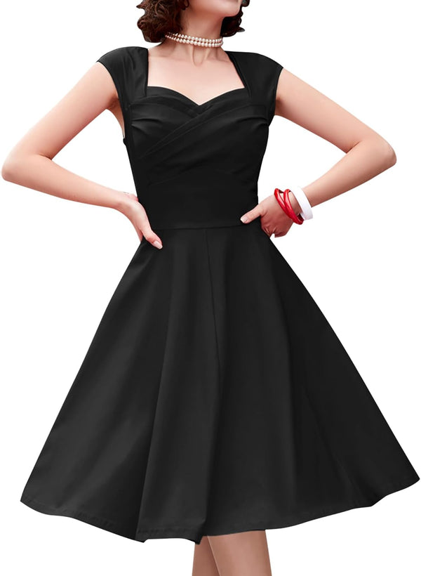 Vintage Swing Dress - 1950s Rockabilly Pin-Up Style
