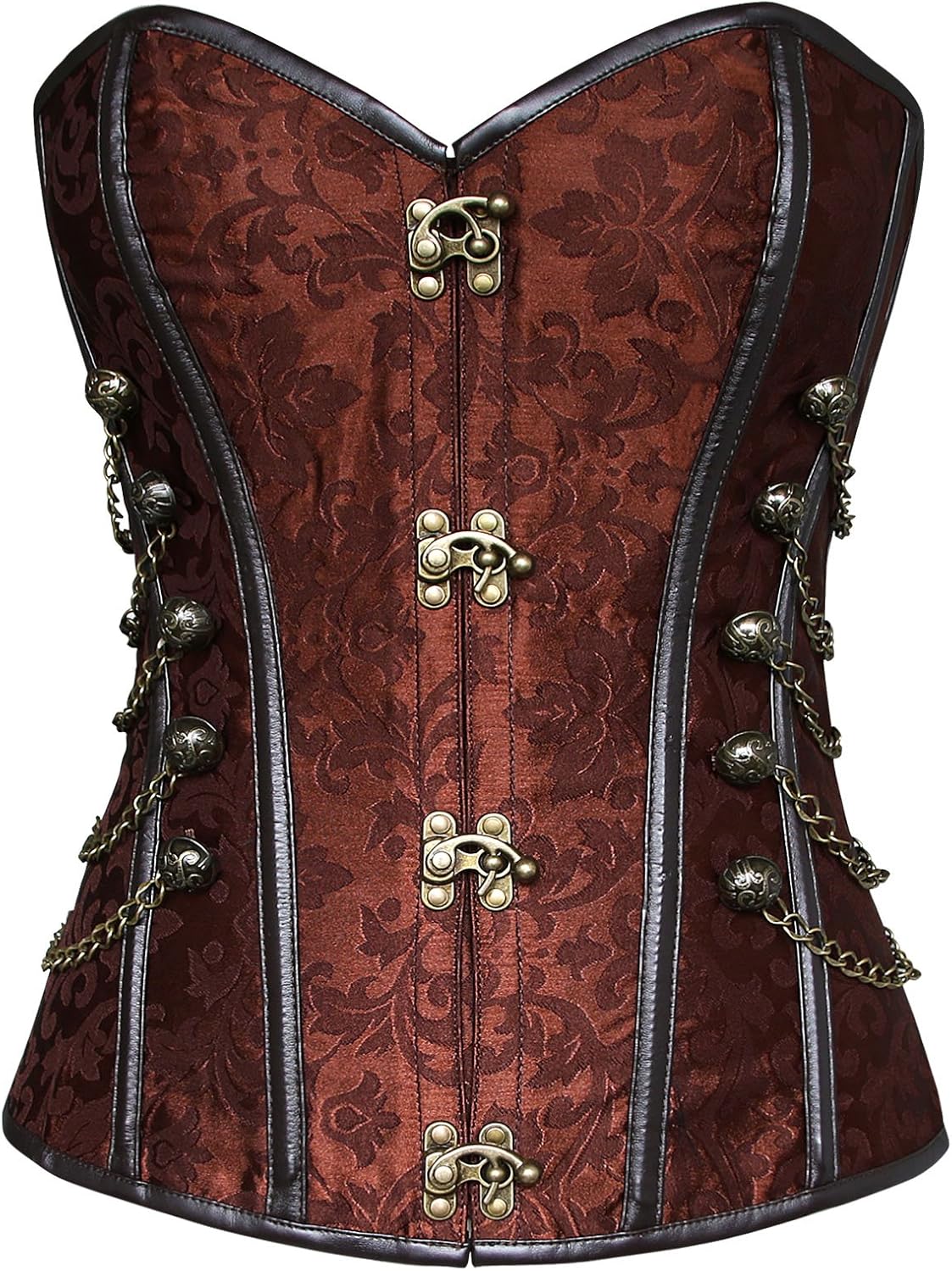 Gothic Corset Bustier with Chain Detail