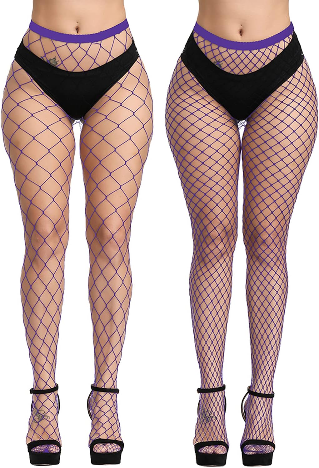 High Waist Fishnet Suspender Stockings