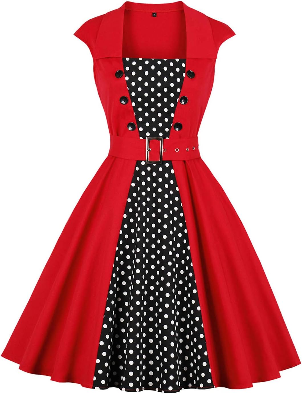 Polka Dot Style Cocktail Party Swing Dress