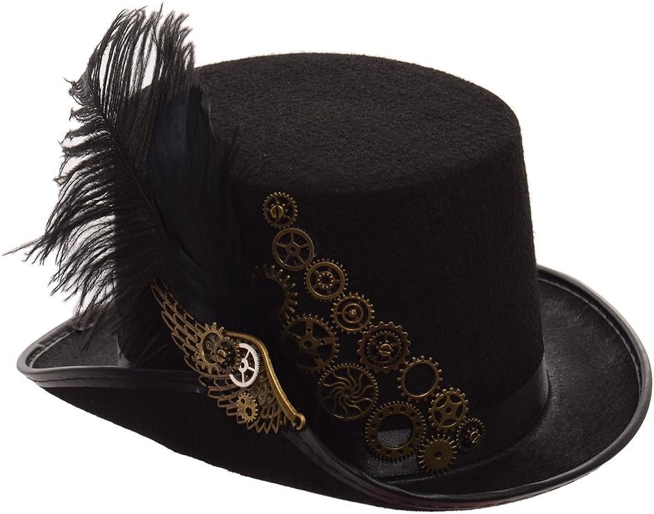 Steampunk Top Hat with Attached Goggles – Unisex