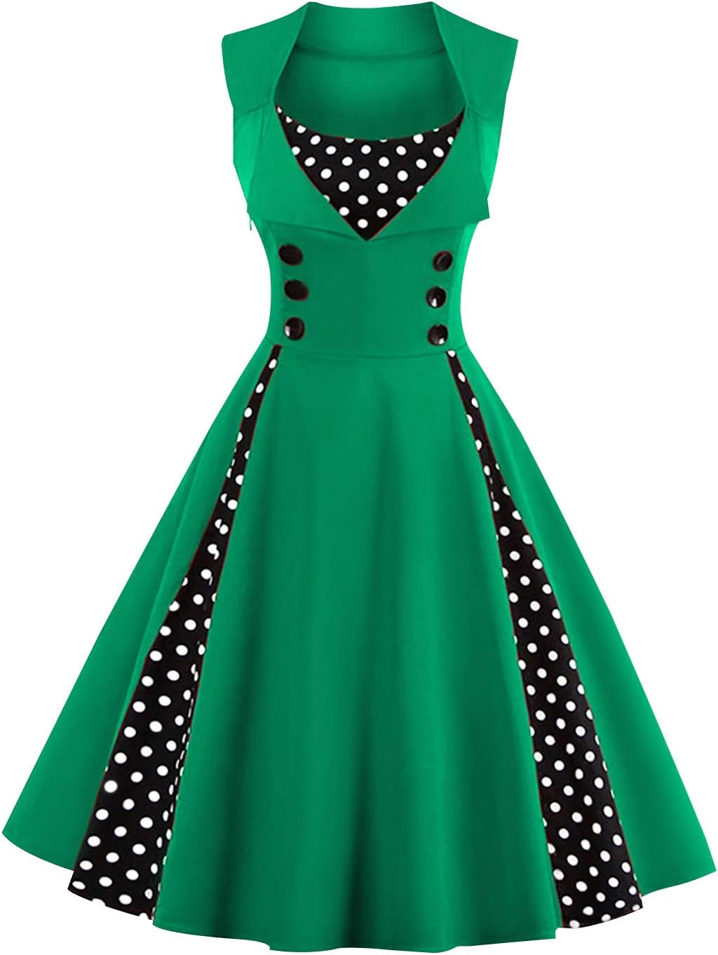 Polka Dot Style Cocktail Party Swing Dress