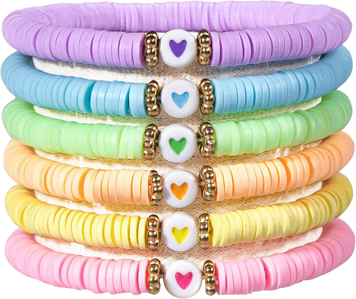 JIASHUYEYE Party Favors for Kids Ages 8-12, Colorful Preppy Friendship Bracelet Set for Girls, Birthday Goodie Bags and Classroom Prizes