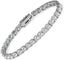 18k White Gold Plated CZ Tennis Bracelet, 4MM Cubic Zirconia Charm Bracelet for Women Men