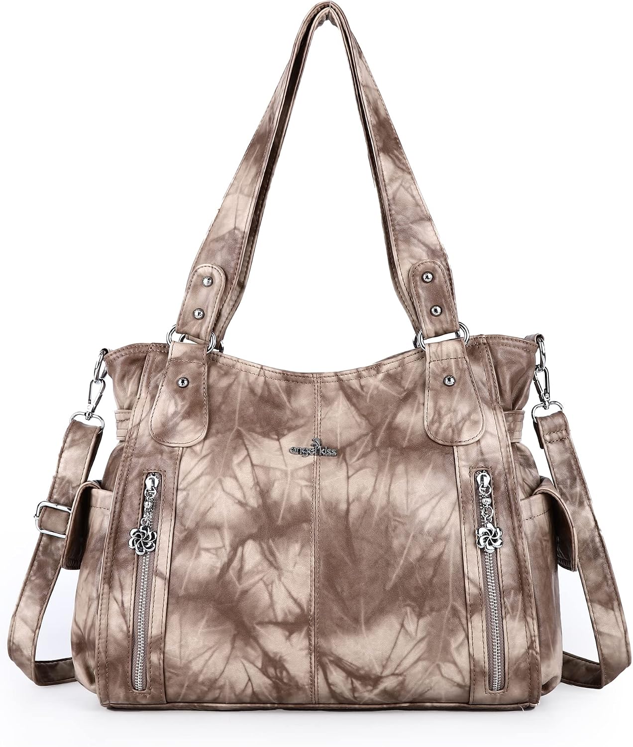 Top-Handle PU Hobo Tote — Roomy Casual Shoulder Satchel
