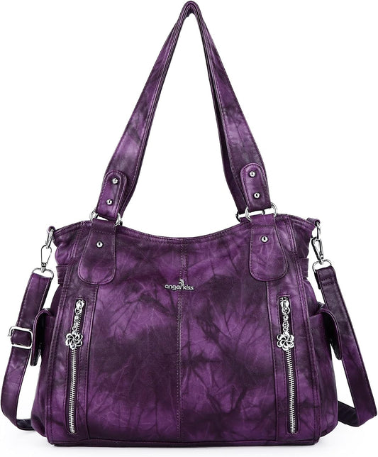 Top-Handle PU Hobo Tote — Roomy Casual Shoulder Satchel