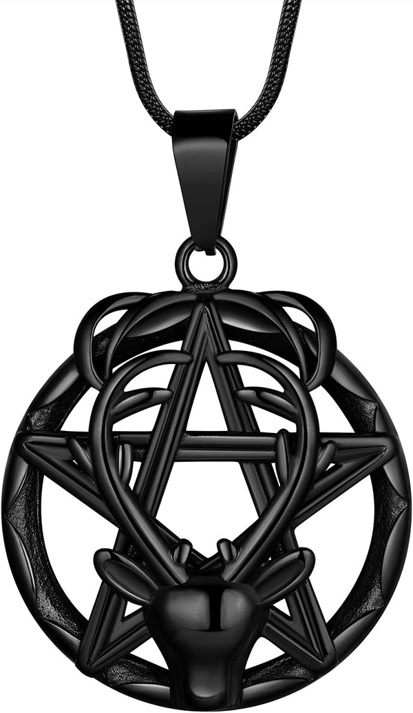 Stainless Steel Pentagram Necklace Tetragrammaton