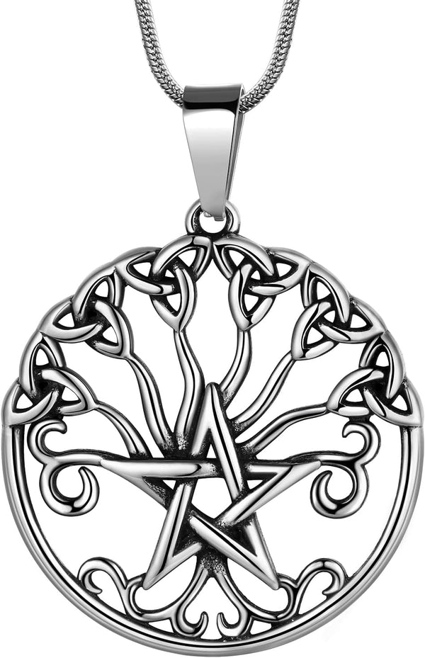 Stainless Steel Pentagram Necklace Tetragrammaton