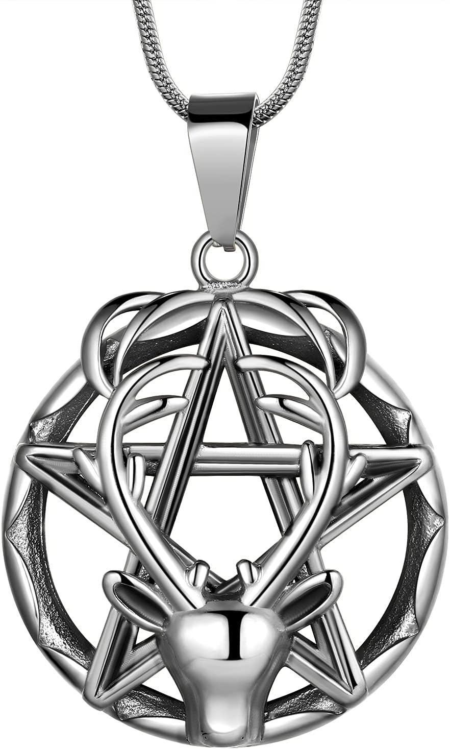 Stainless Steel Pentagram Necklace Tetragrammaton