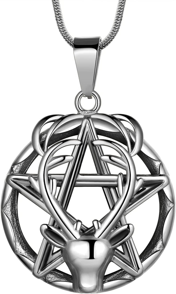Stainless Steel Pentagram Necklace Tetragrammaton