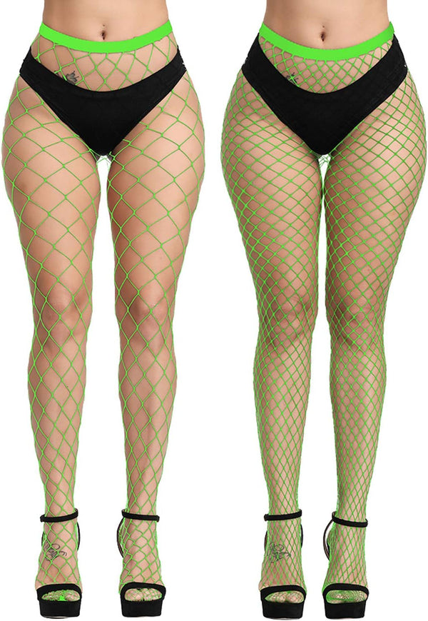 High Waist Fishnet Suspender Stockings