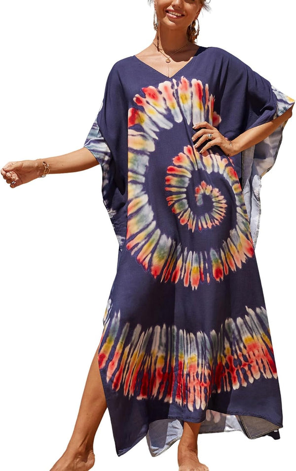 Women's Plus Size Beach Lounge Kaftan Maxi Dress swimsuit coverup for women